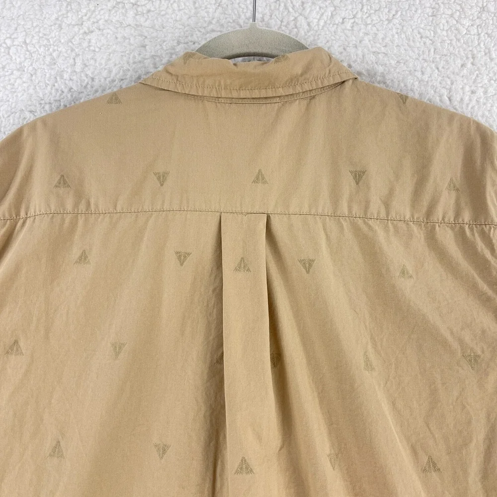 The North Face Brown Baytrail Pattern Button-Up‎ Shirt Mens Short Sleeve Size L